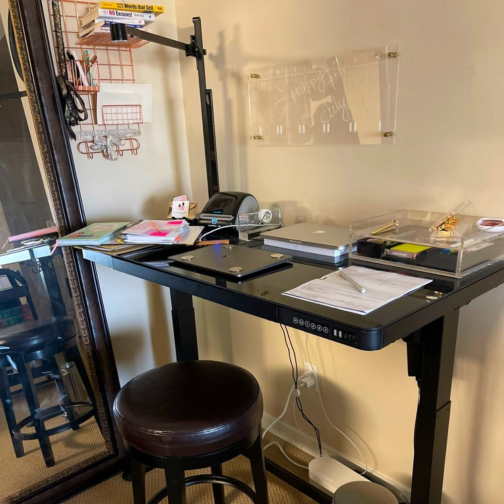 Smart Black Motorized Desk